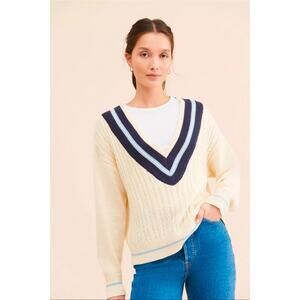 Callahan for Anthropologie Deep V-neck Sweater. Retails $128